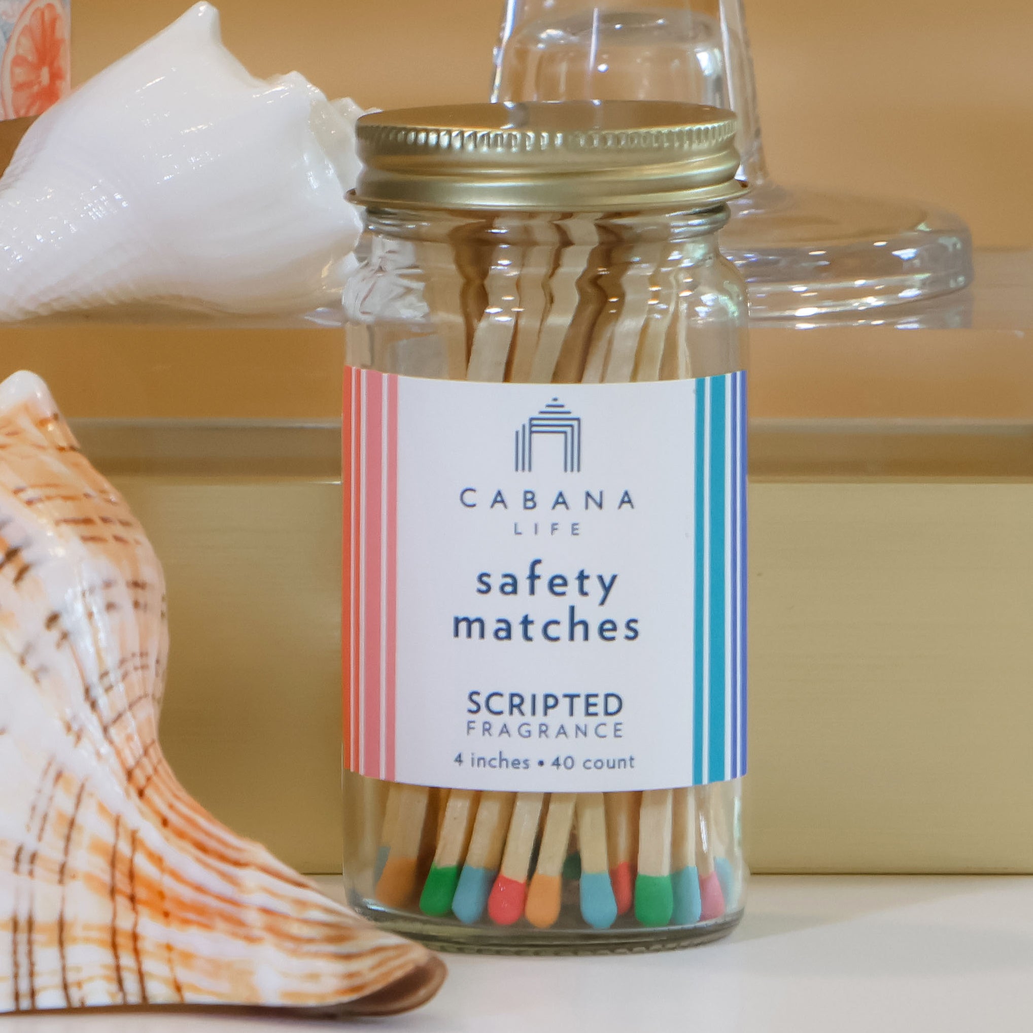 Bring the beach home with this soy wax Coastal Colada candle, made for relaxing after a day in Cabana Life’s swim and sun coverups. Coordinating matches.