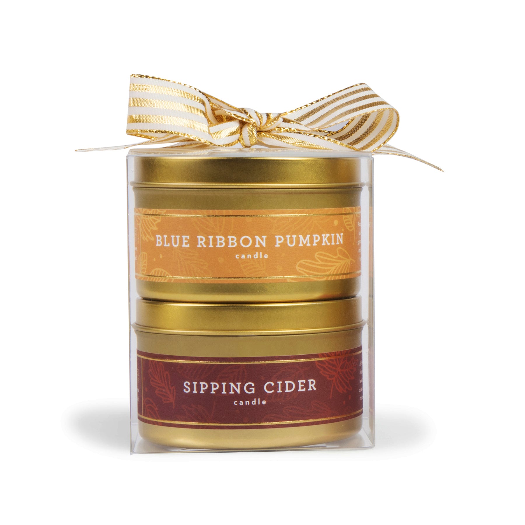Cozy Fall Candle Gift Set | Gold Tins
