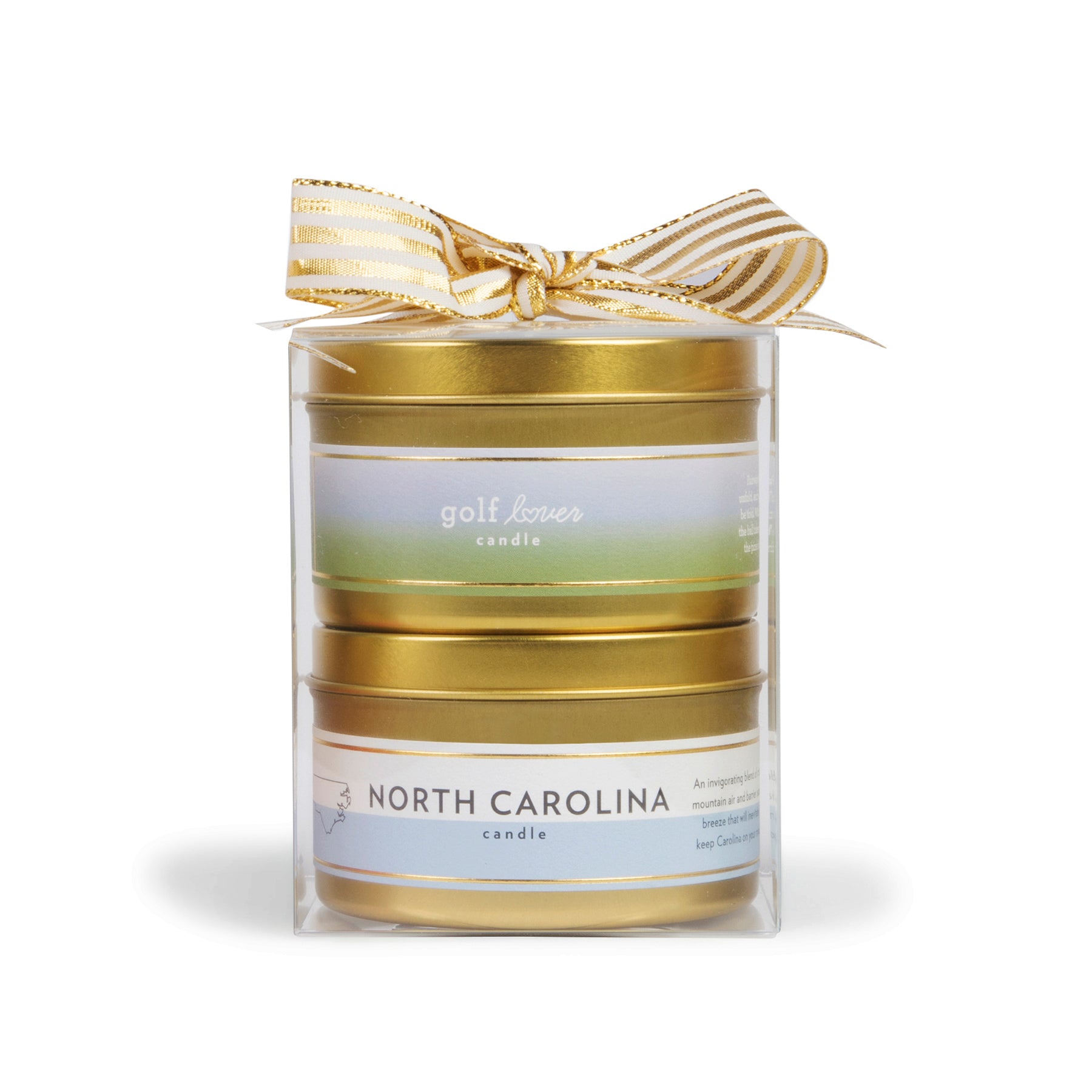 Personalized Candle Gift Set | Create Your Own - 2 Large Gold Tin Soy Candles