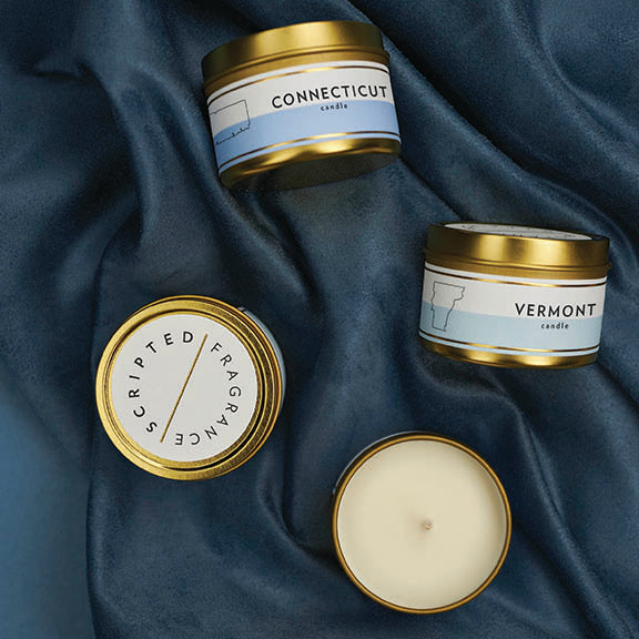 3oz Mini Gold Tin Soy Candles | Bulk Candles for Special Events, Wedding Favors, & Corporate Gifting