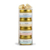 Spa Wellness Candle Gift Set |  4 Mini Gold Tin Soy Candles