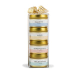 Spa Wellness Candle Gift Set |  4 Mini Gold Tin Soy Candles