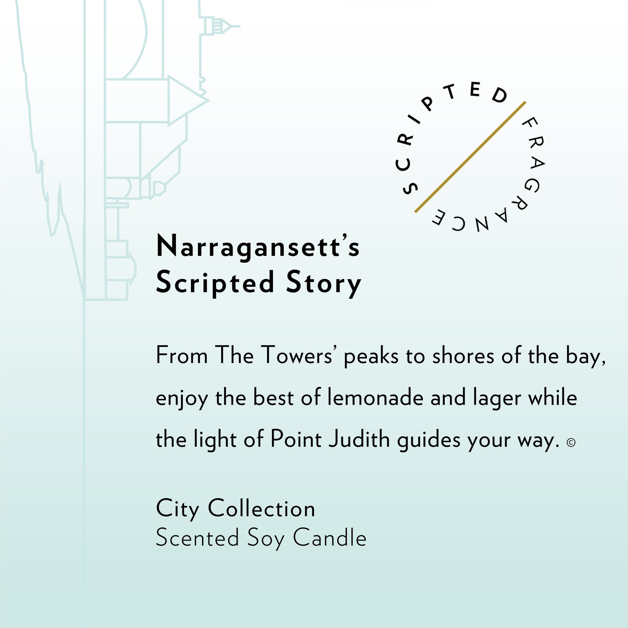 Narragansett, Rhode Island City Soy Candle