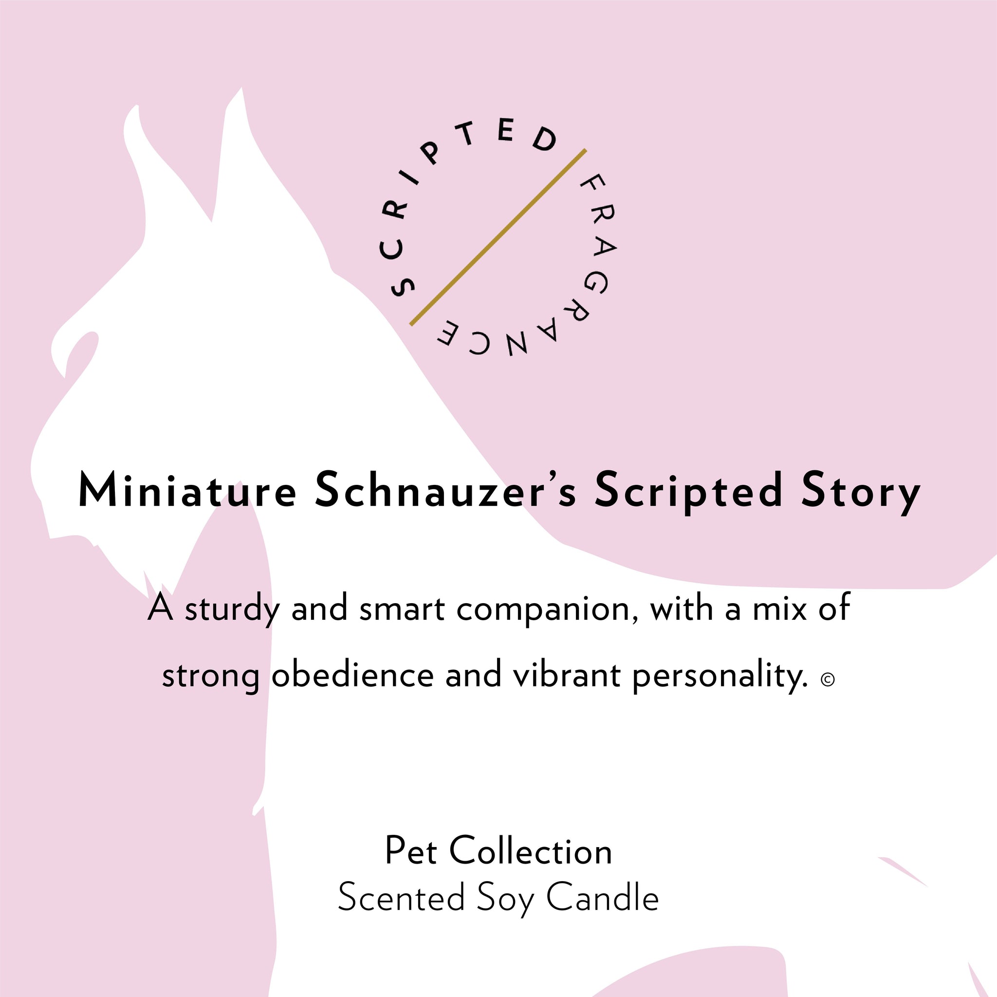 Miniature Schnauzer Dog Breed Soy Candle