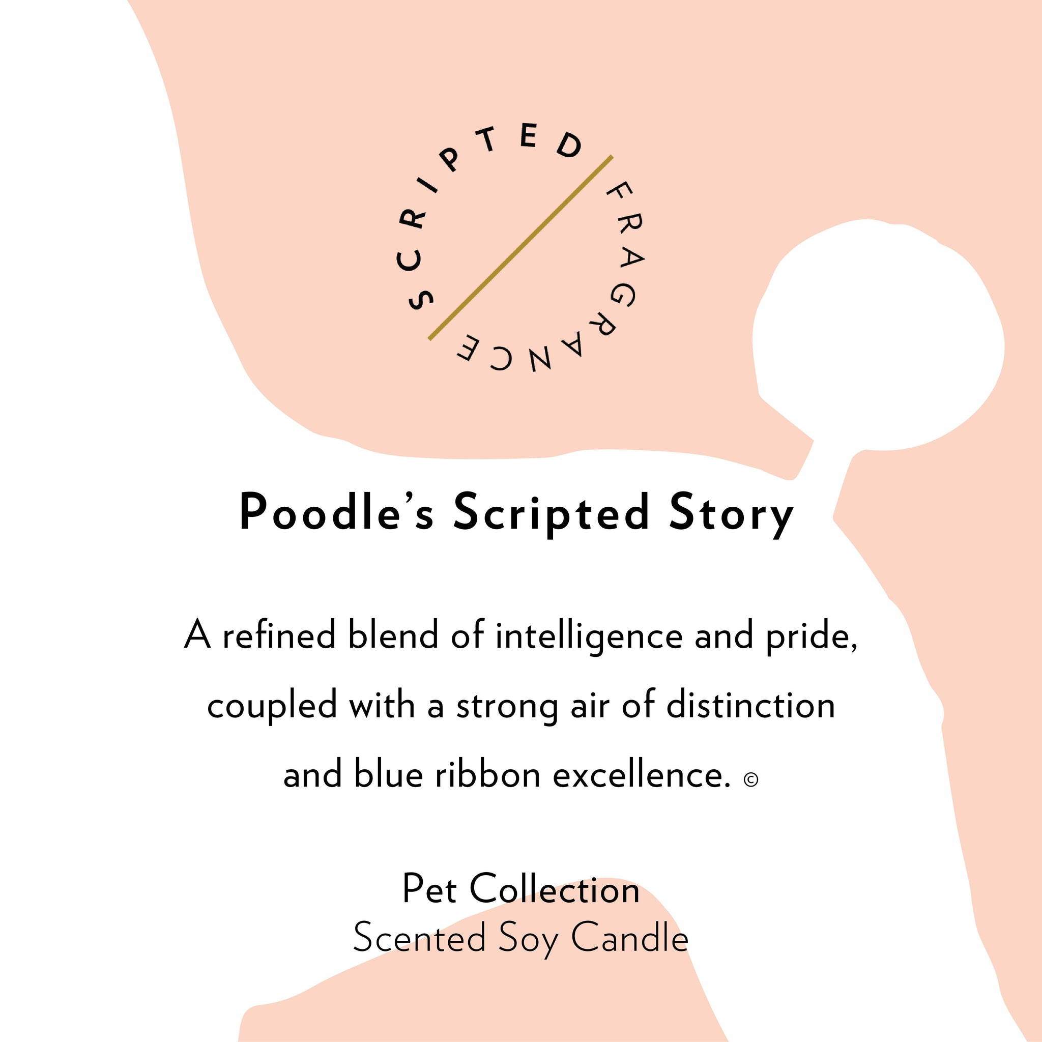 Poodle Dog Breed Soy Candle