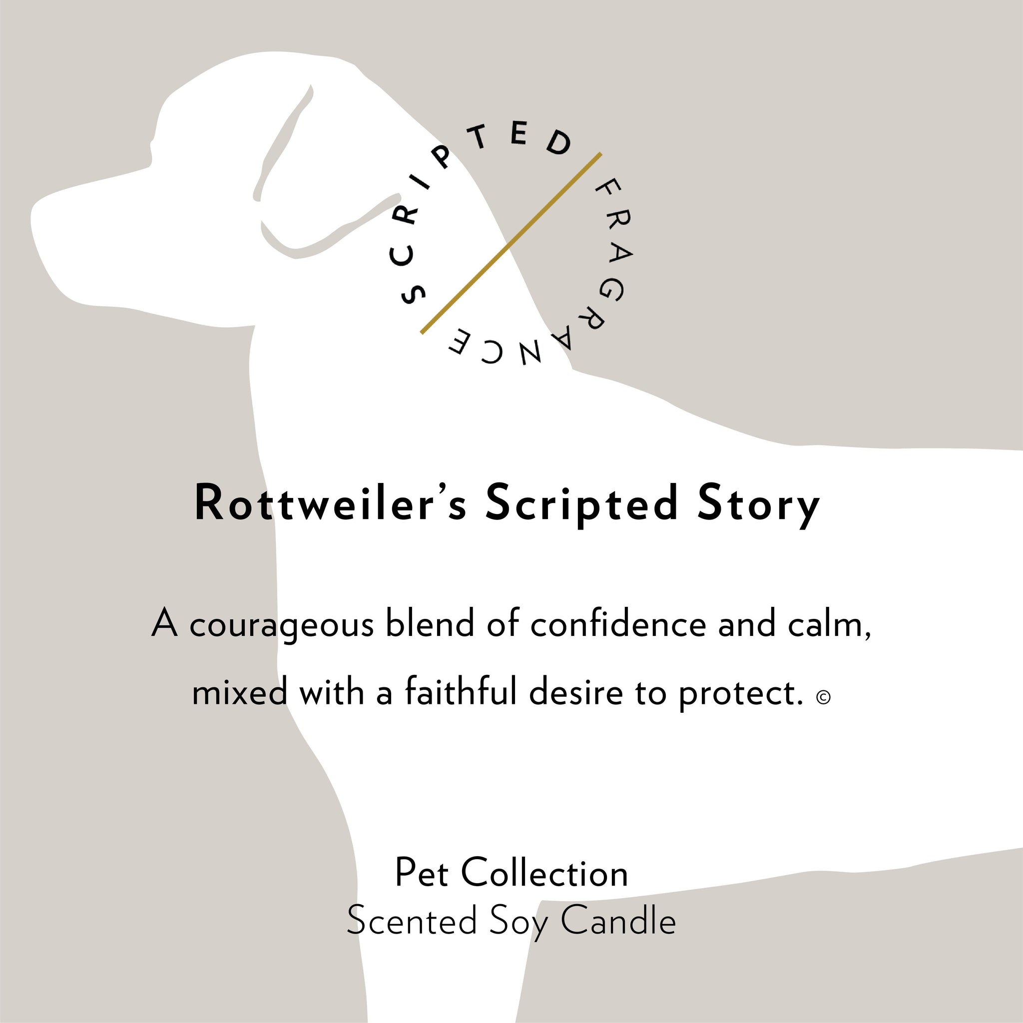 Rottweiler Dog Breed Soy Candle