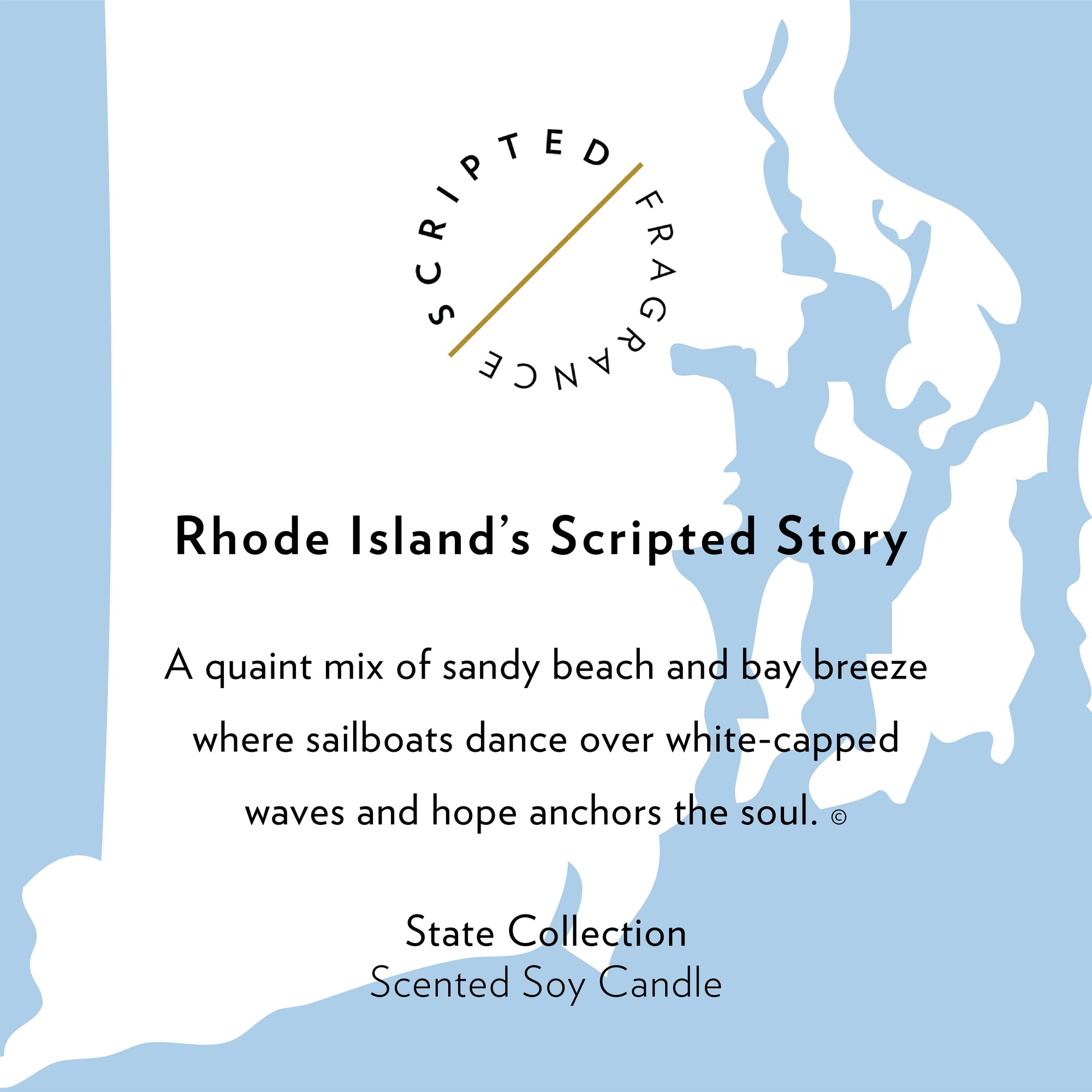 Rhode Island State Soy Candle