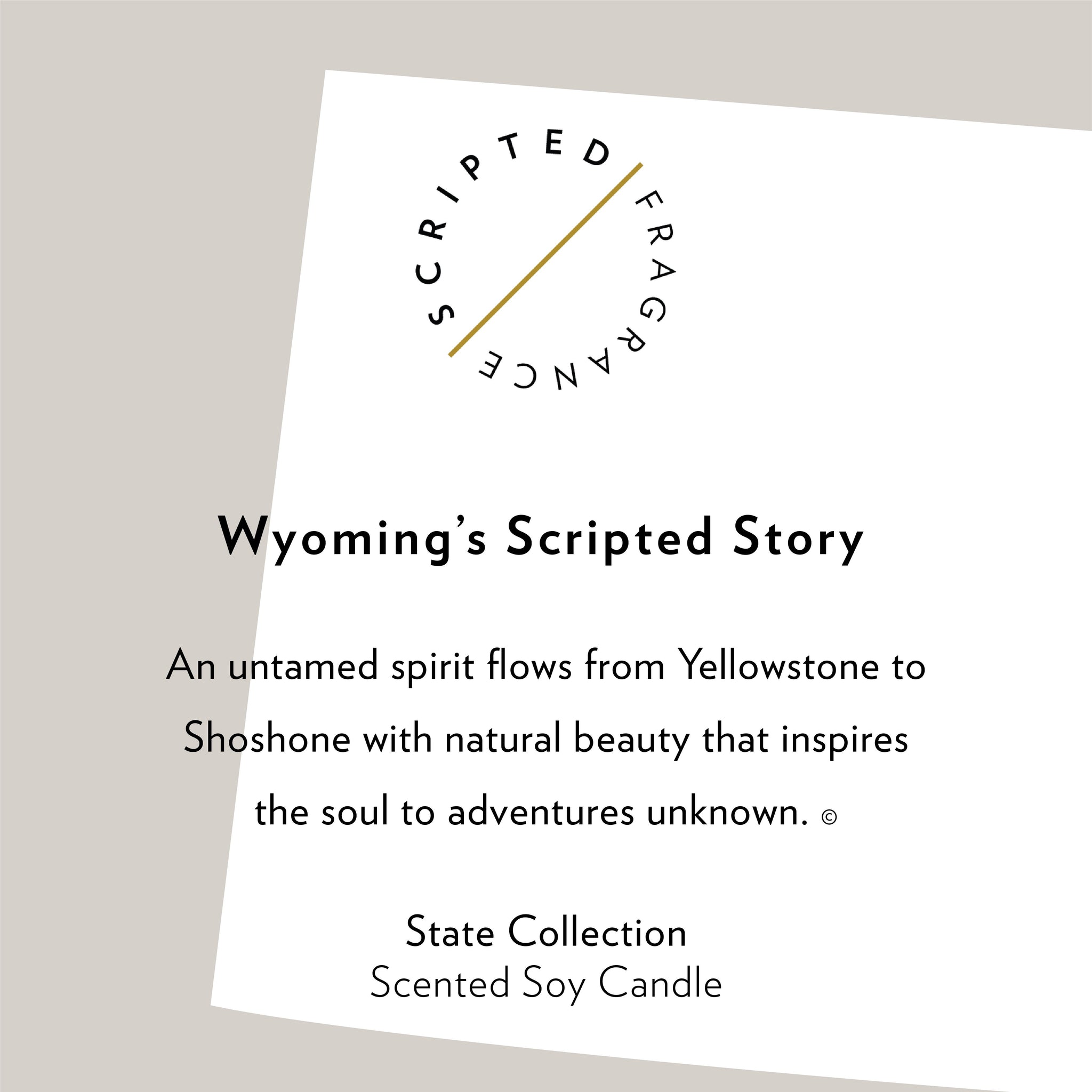 Wyoming State Soy Candle