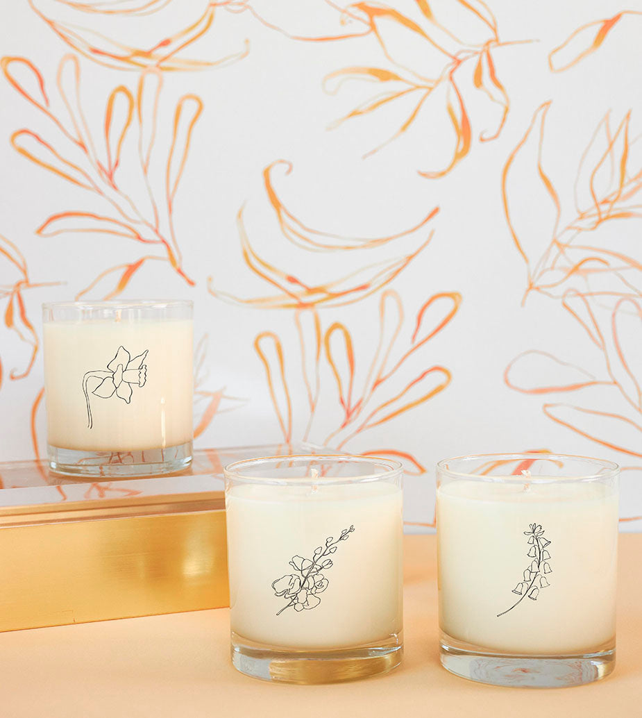April Birth Month Flower Soy Candle, Sweet Pea Candle