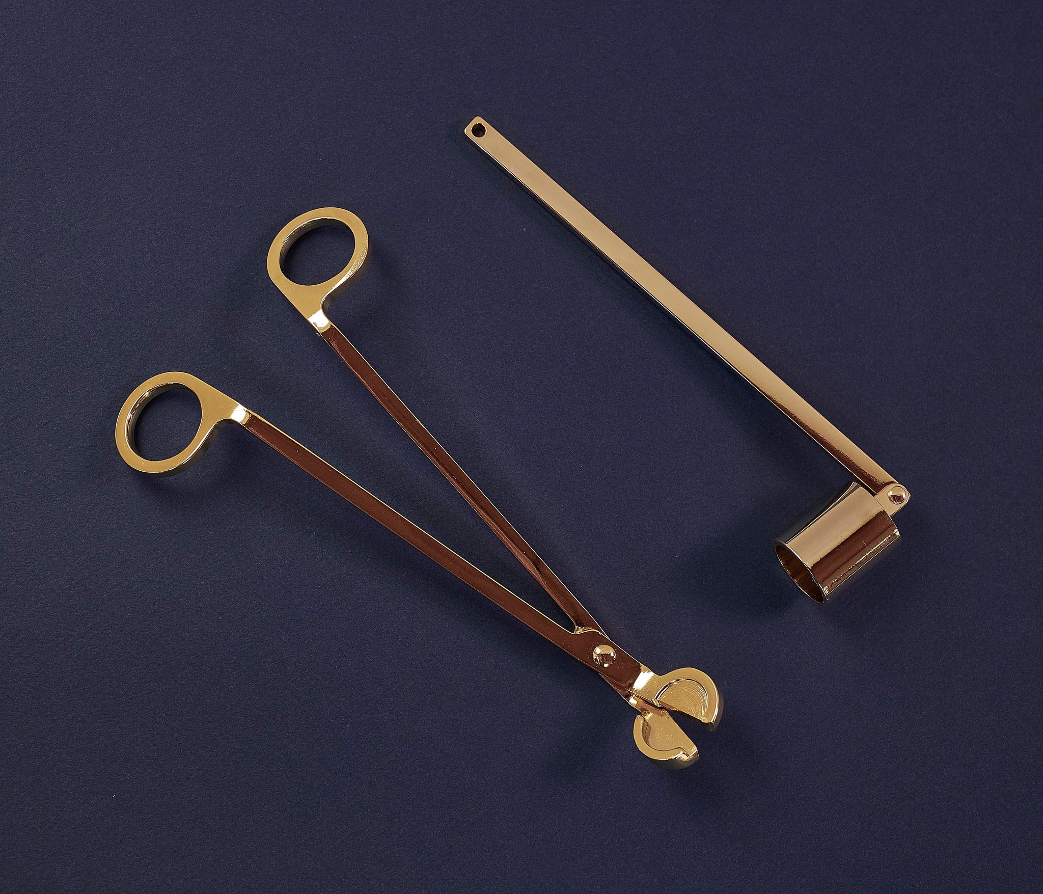 Gold Candle Accessories Set - Wick Trimmer & Snuffer