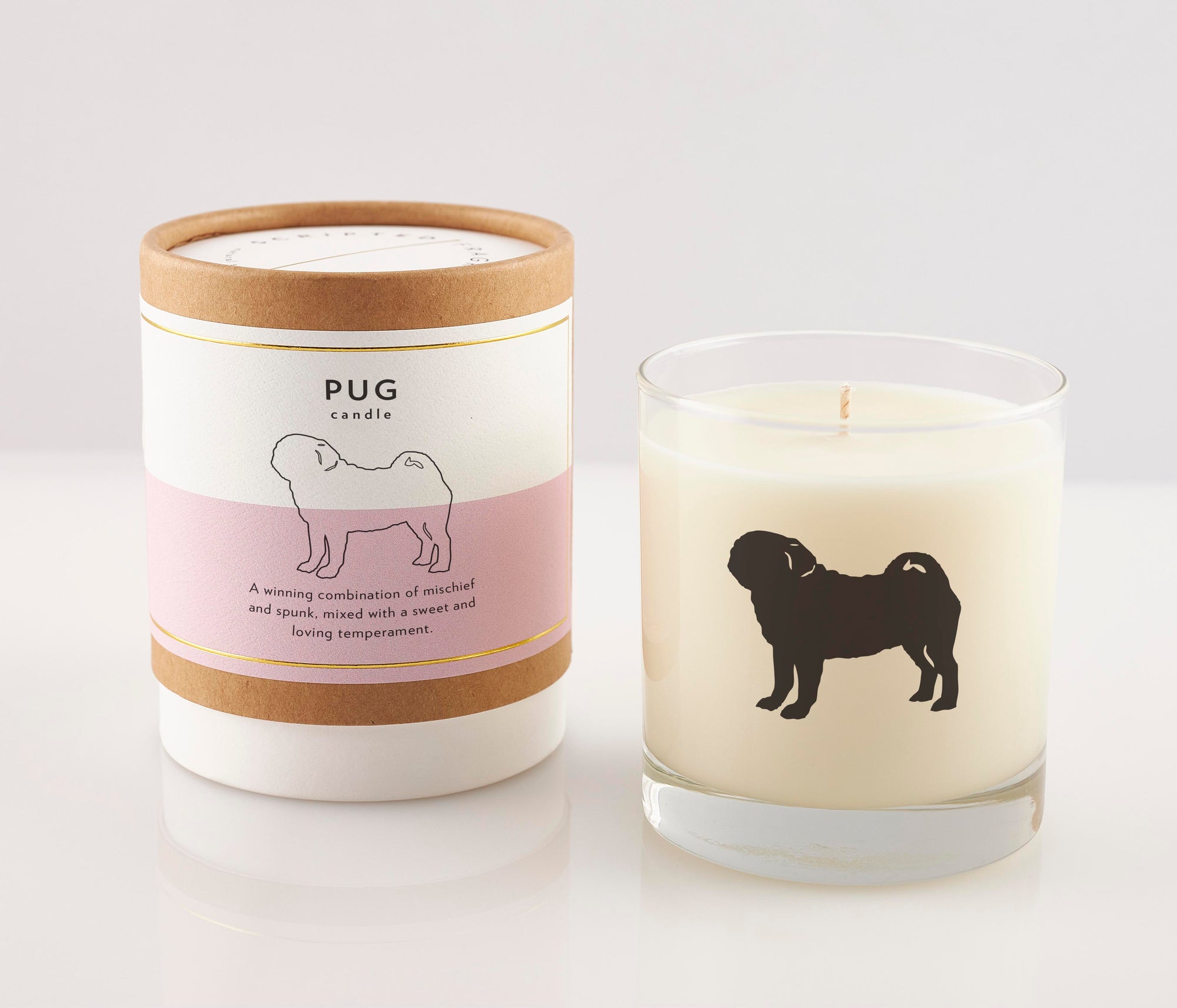 Pug Dog Breed Soy Candle