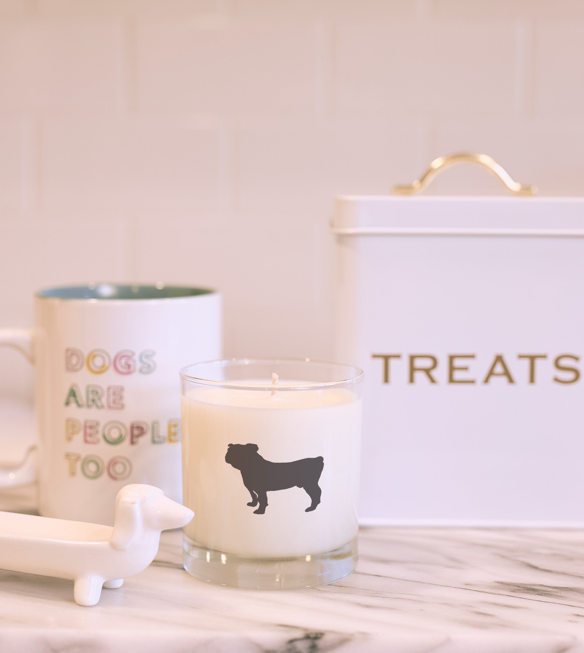 Bulldog Dog Breed Soy Candle