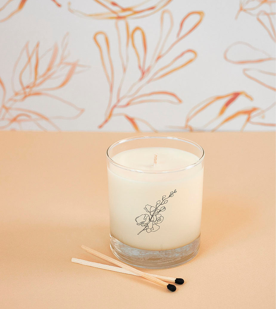 April Birth Month Flower Soy Candle, Sweet Pea Candle