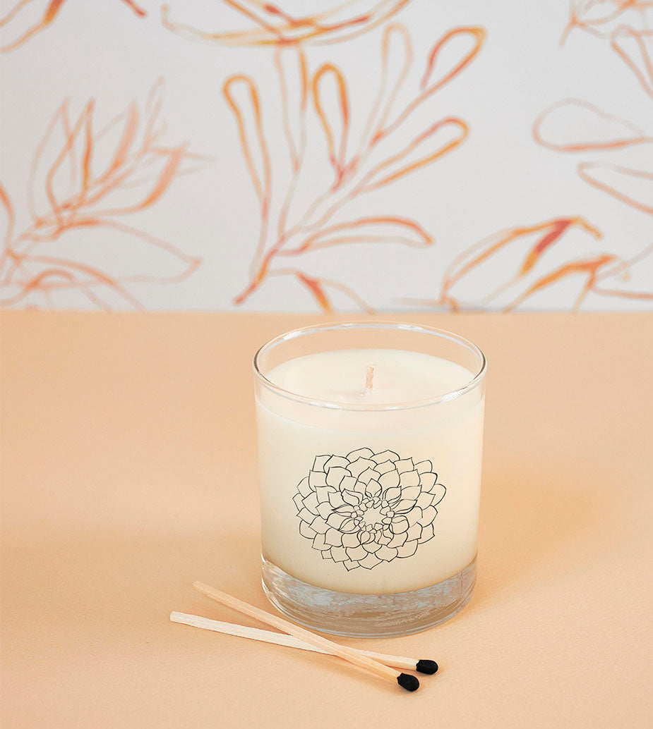 October Birth Month Flower Soy Candle, Fall Candle