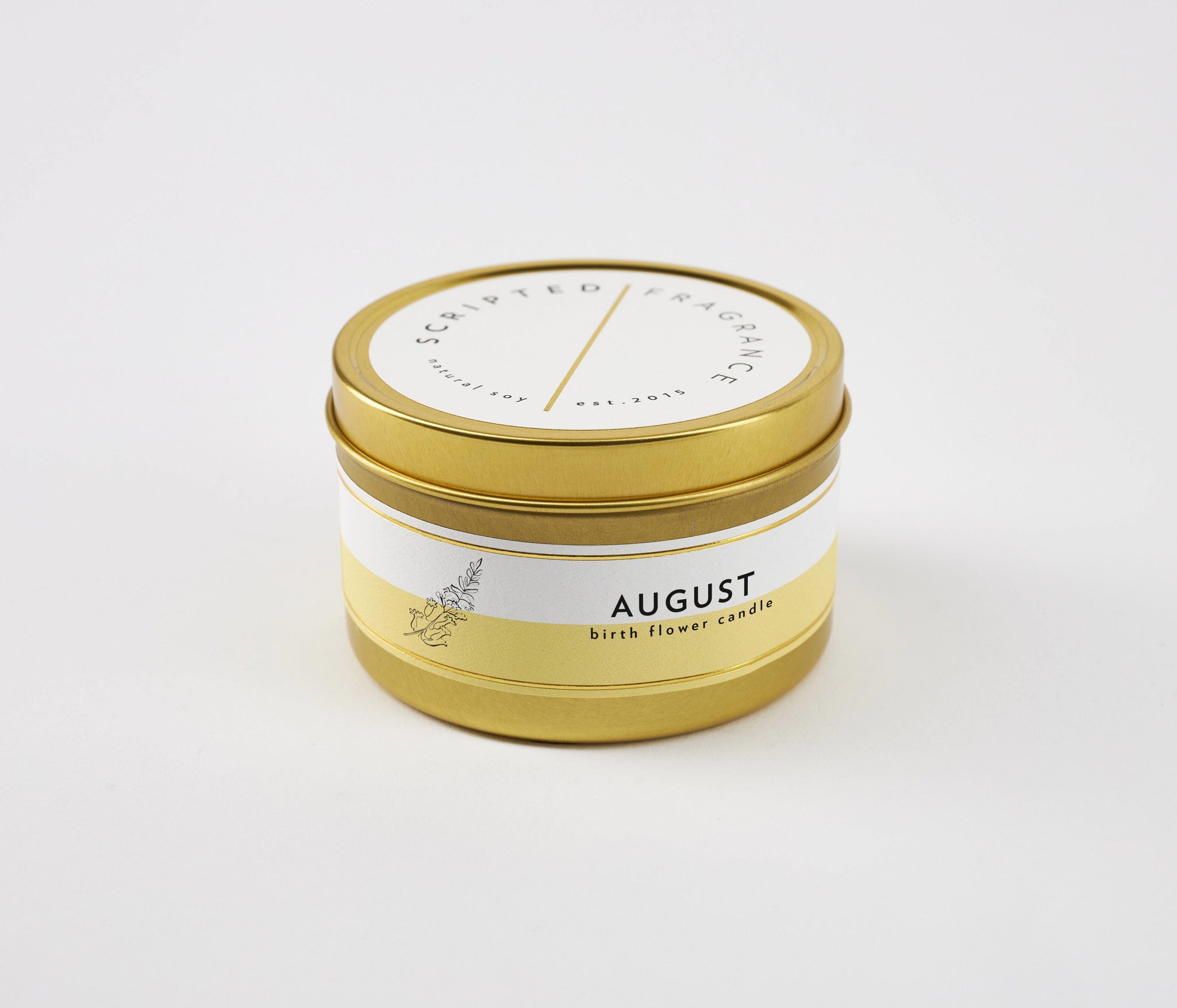 August Birth Month Flower Soy Candle, Wildflower Candle
