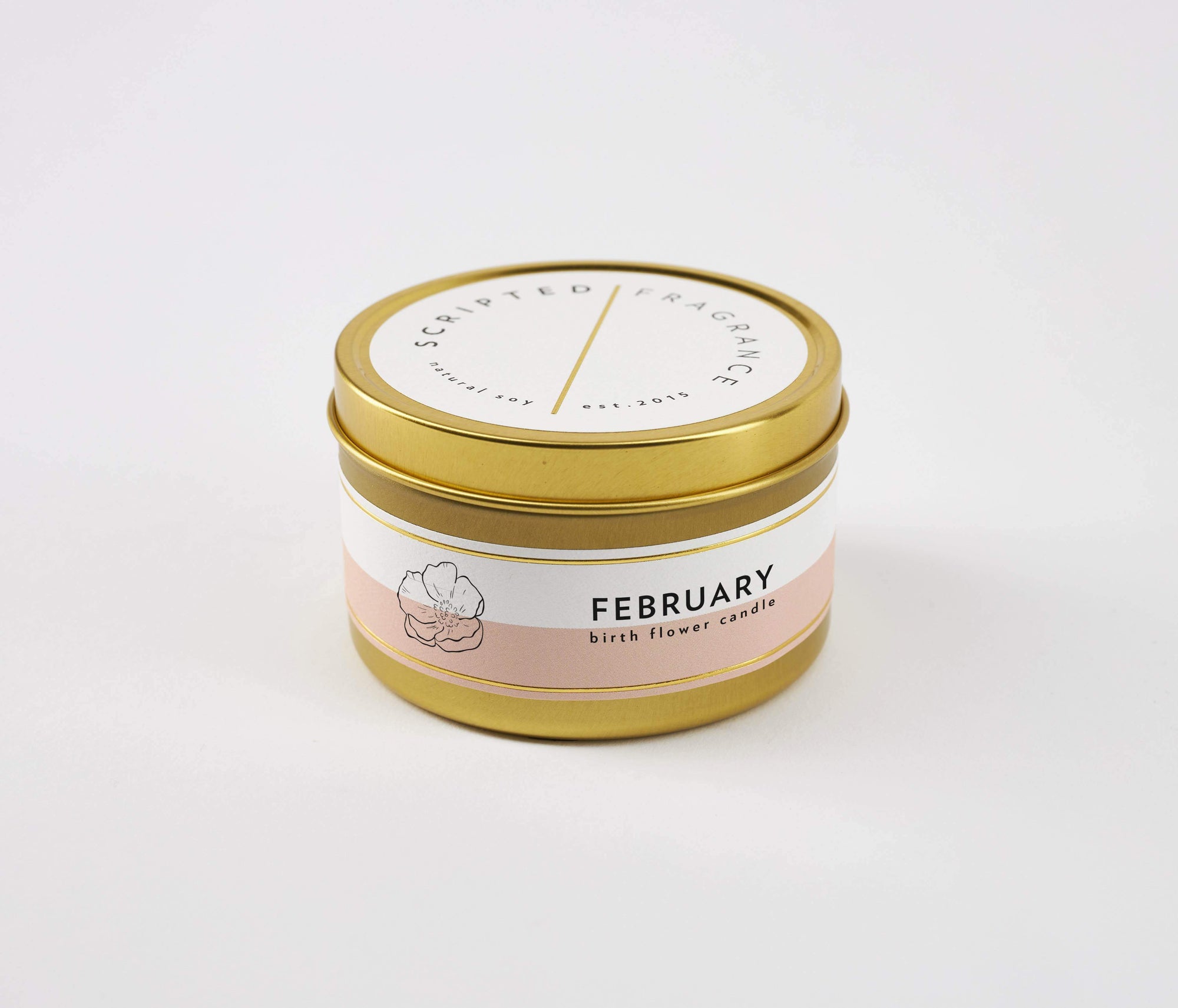 February Birth Month Flower Soy Candle, Primrose Candle