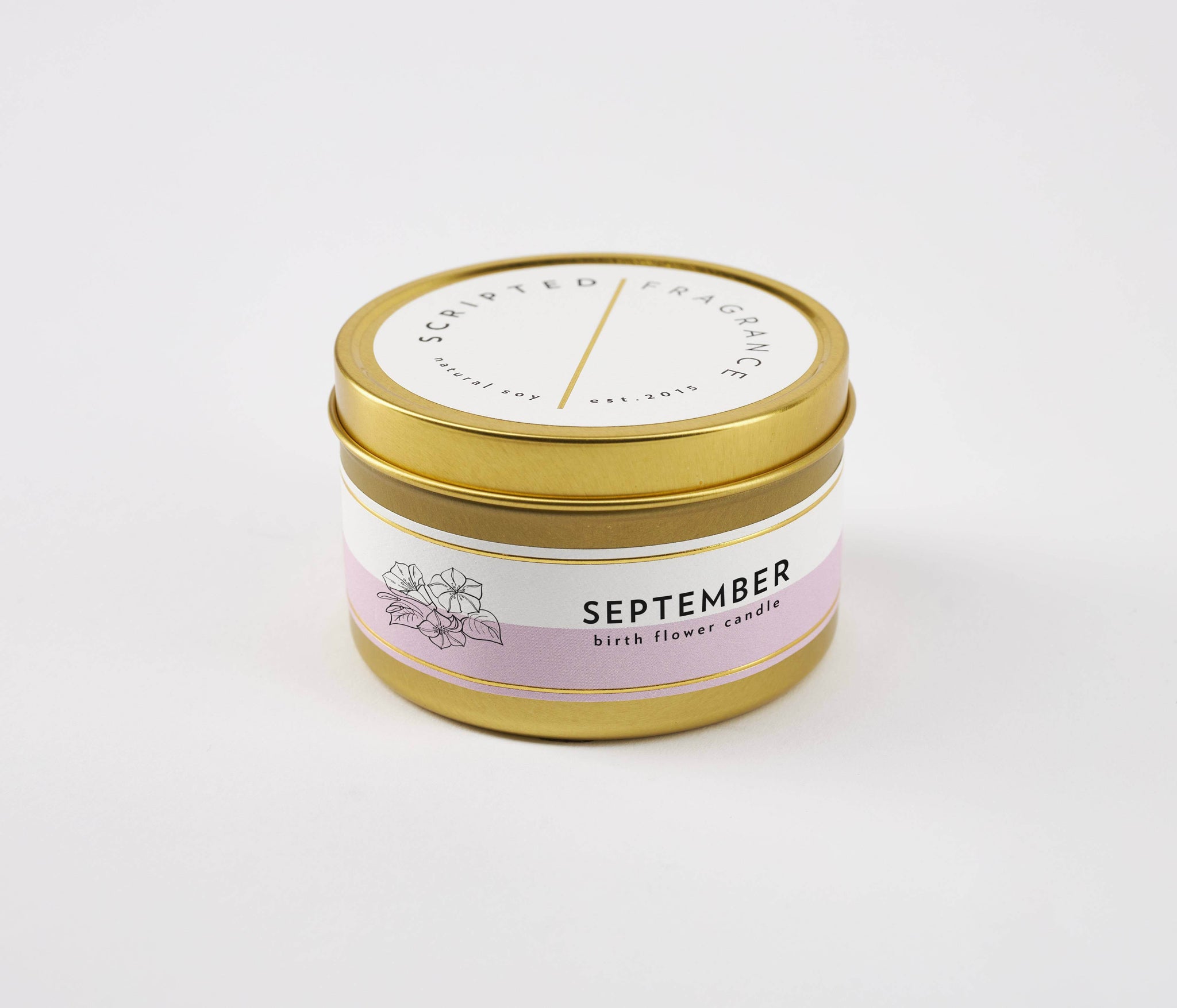 September Birth Month Flower Soy Candle, Morning Glory Candle