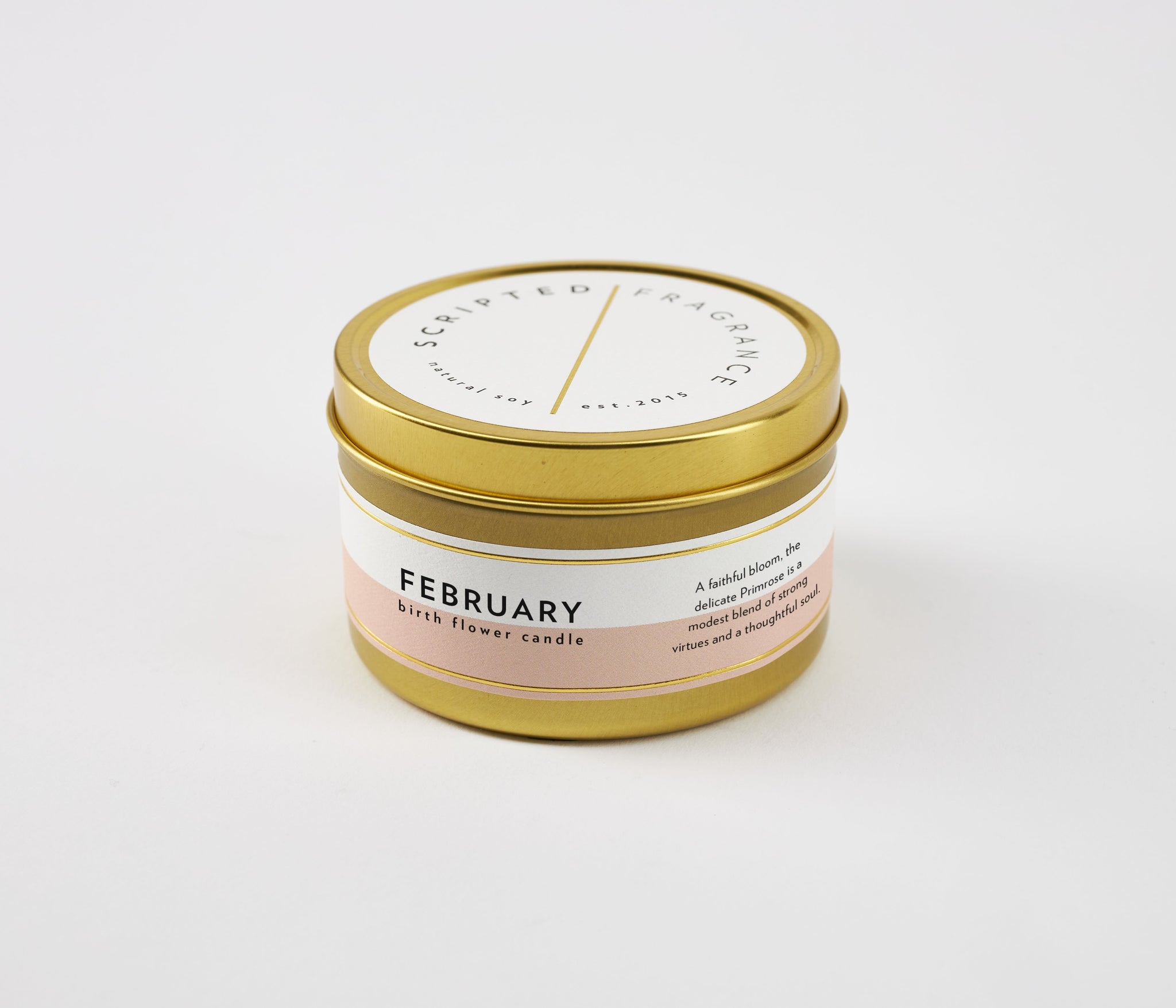 February Birth Month Flower Soy Candle, Primrose Candle