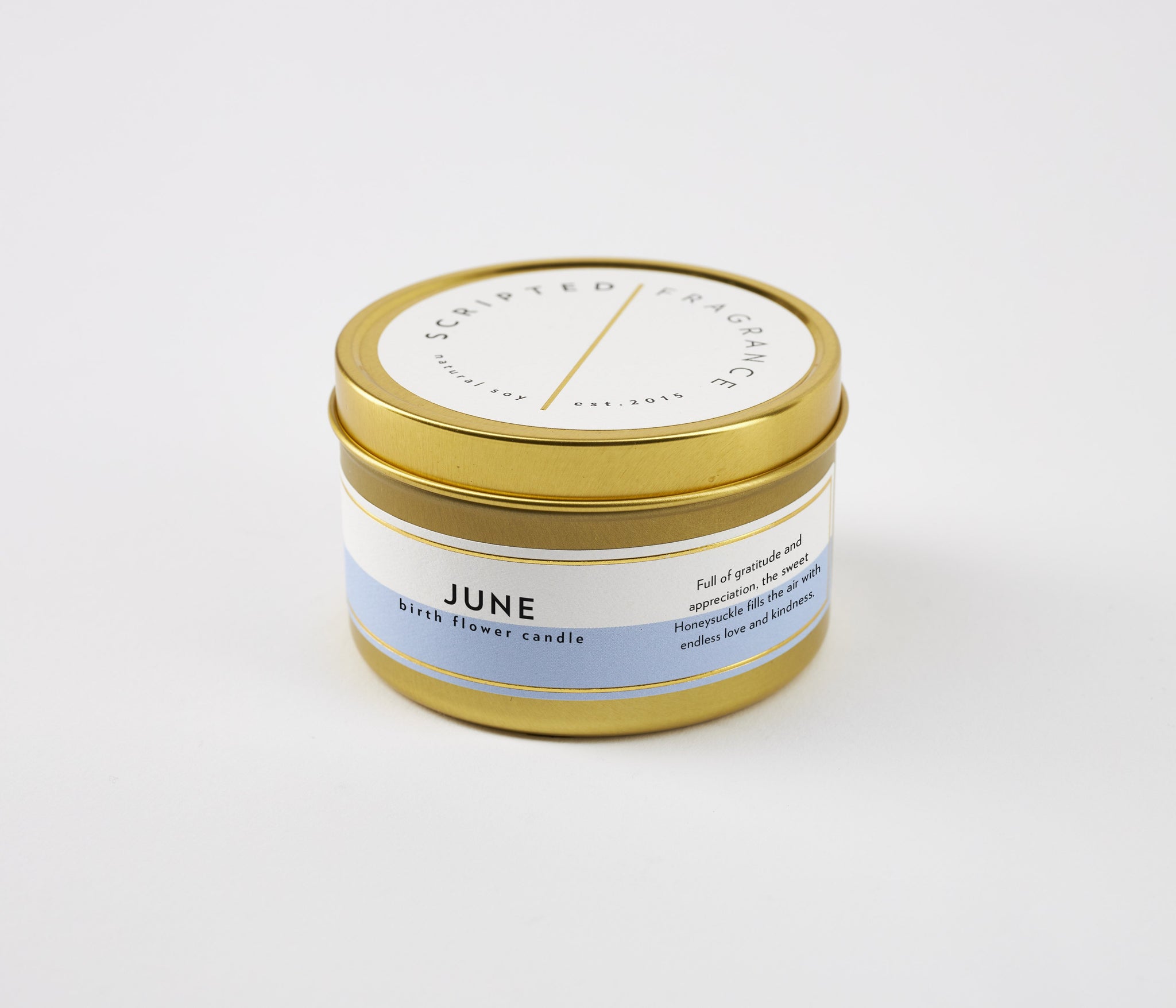 June Birth Month Flower Soy Candle, Honeysuckle Candle