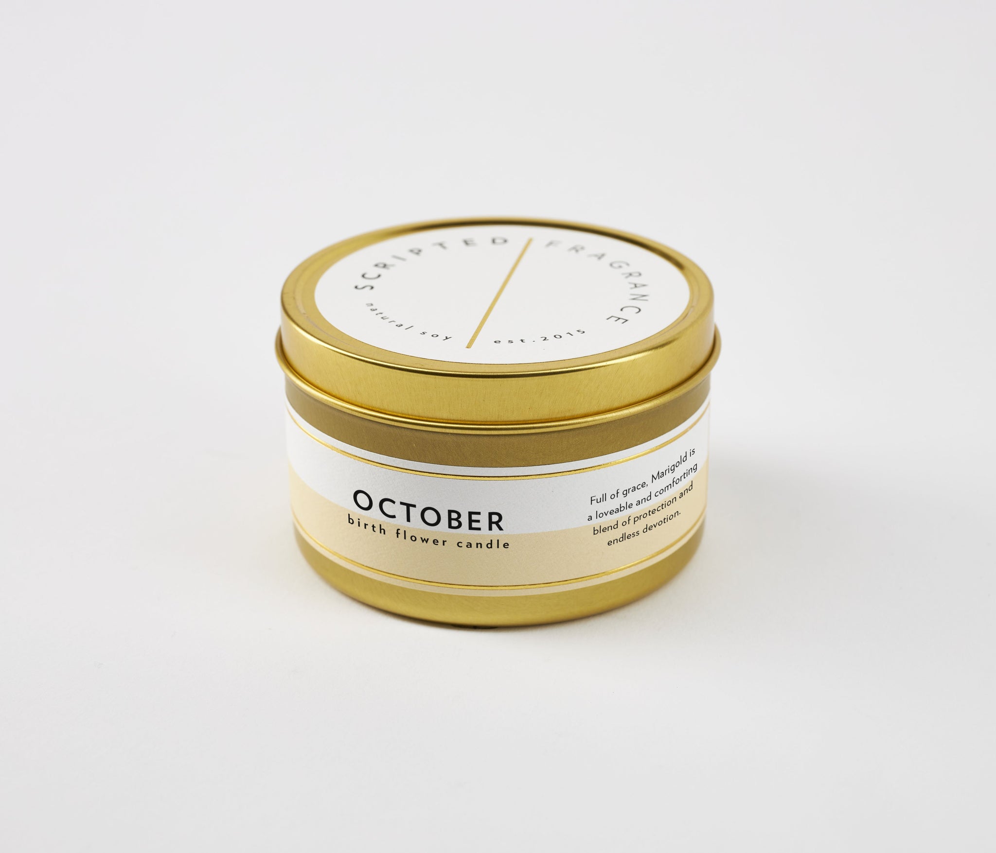 October Birth Month Flower Soy Candle, Fall Candle