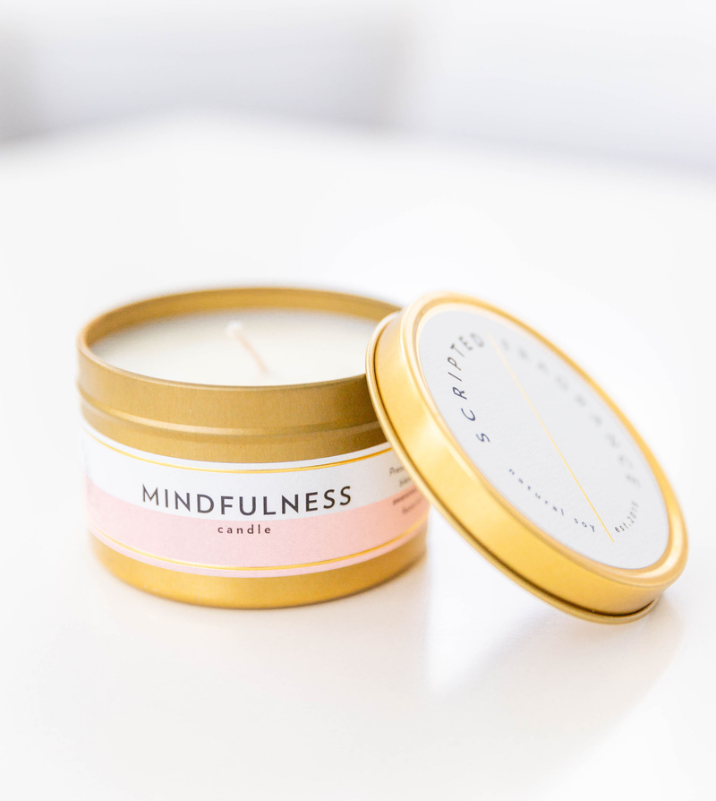 Mindfulness Tin Candle Scripted Fragrance