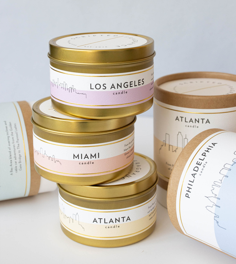 City Candle Tins by Scripted Fragrance