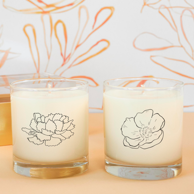 The La Playa Margarita Candle and Glassware (5 scent options)