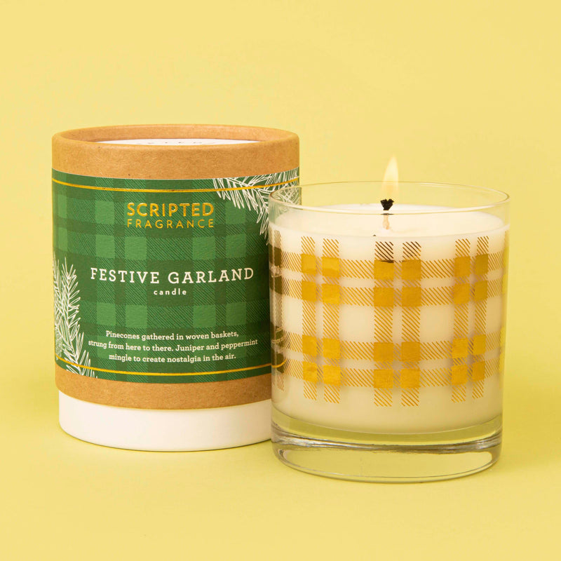 Festive Garland Holiday Candle by Scripted Fragrance