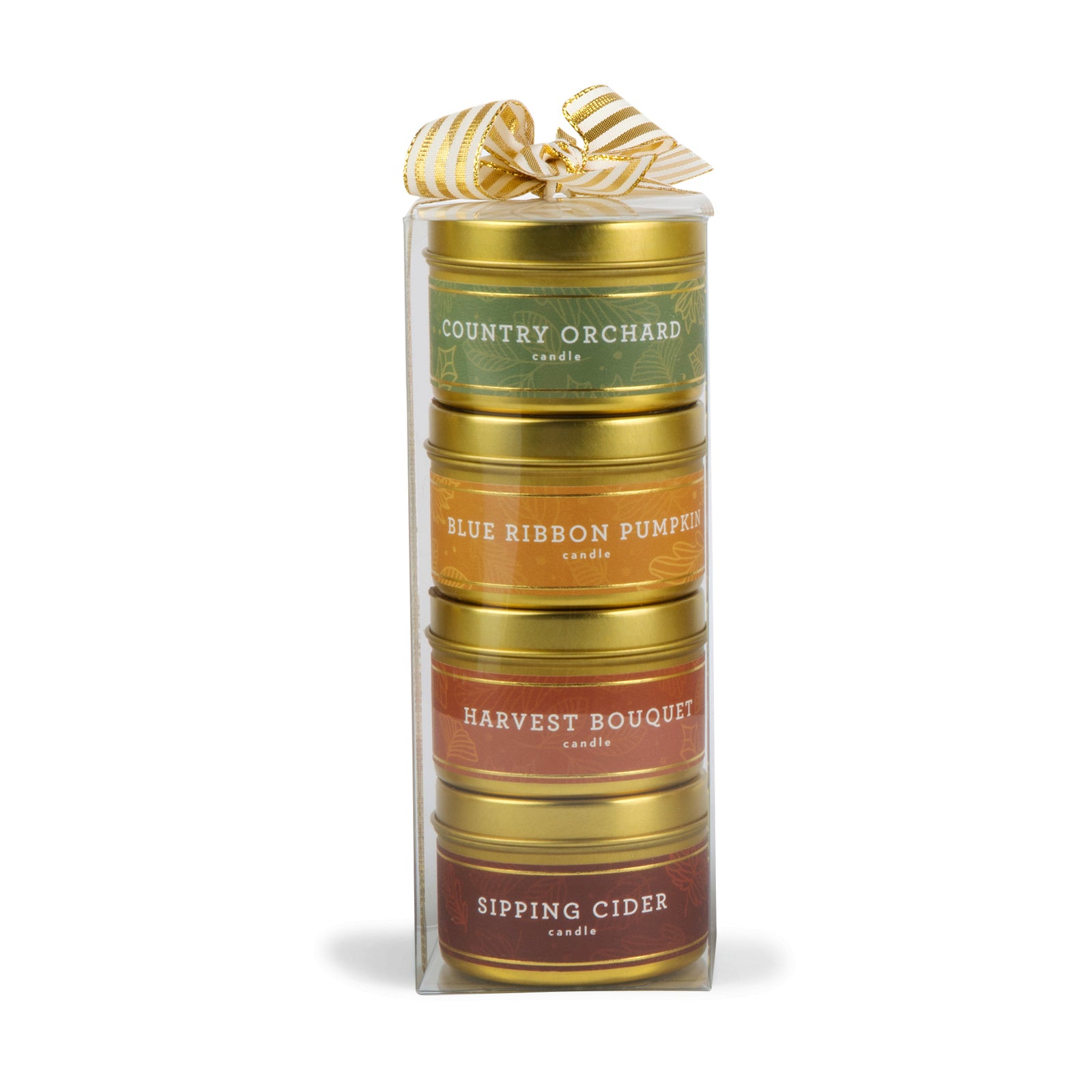 Cozy Fall Candle Gift Set | Gold Tins