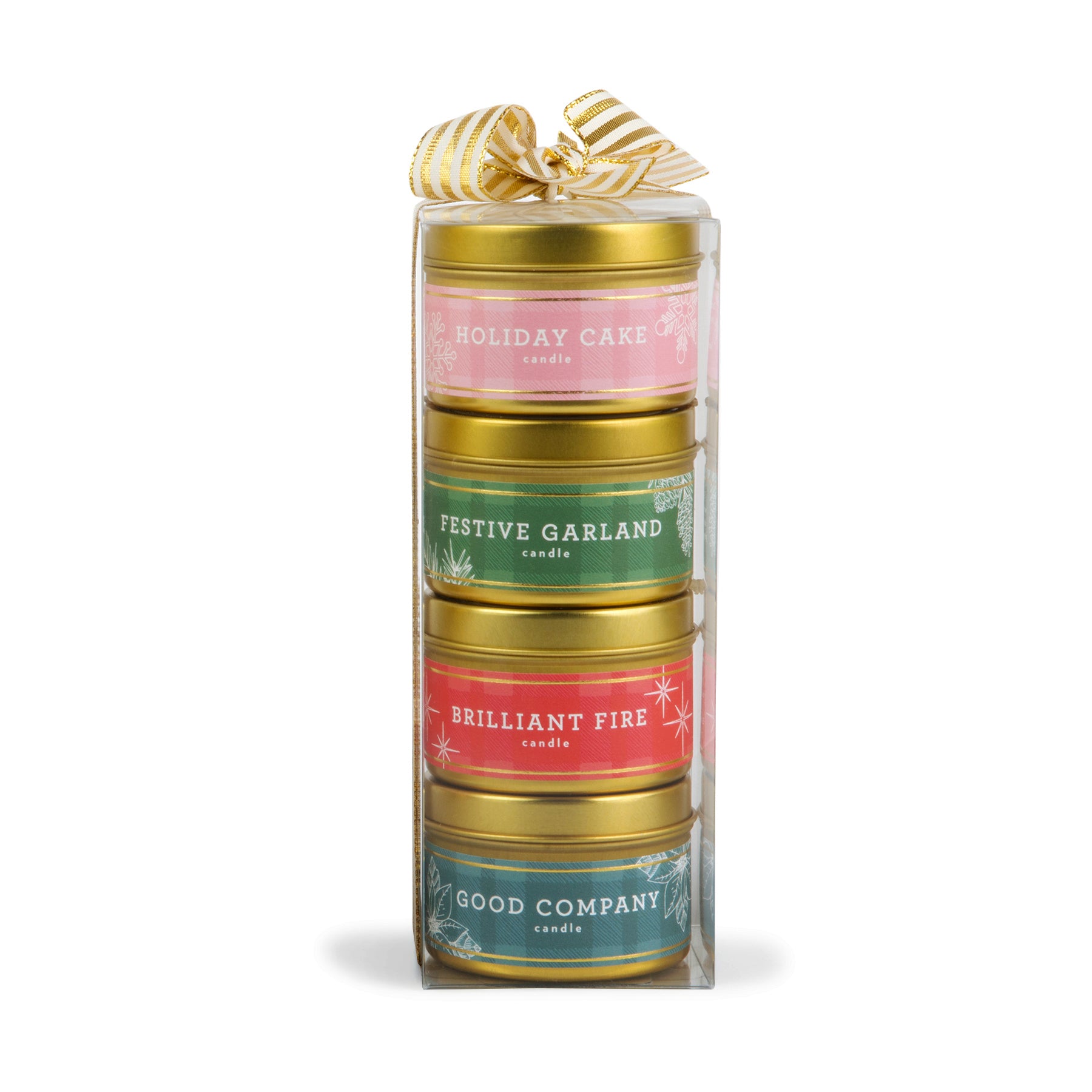 Luxury Holiday Candle Gift Set | Gold Tins