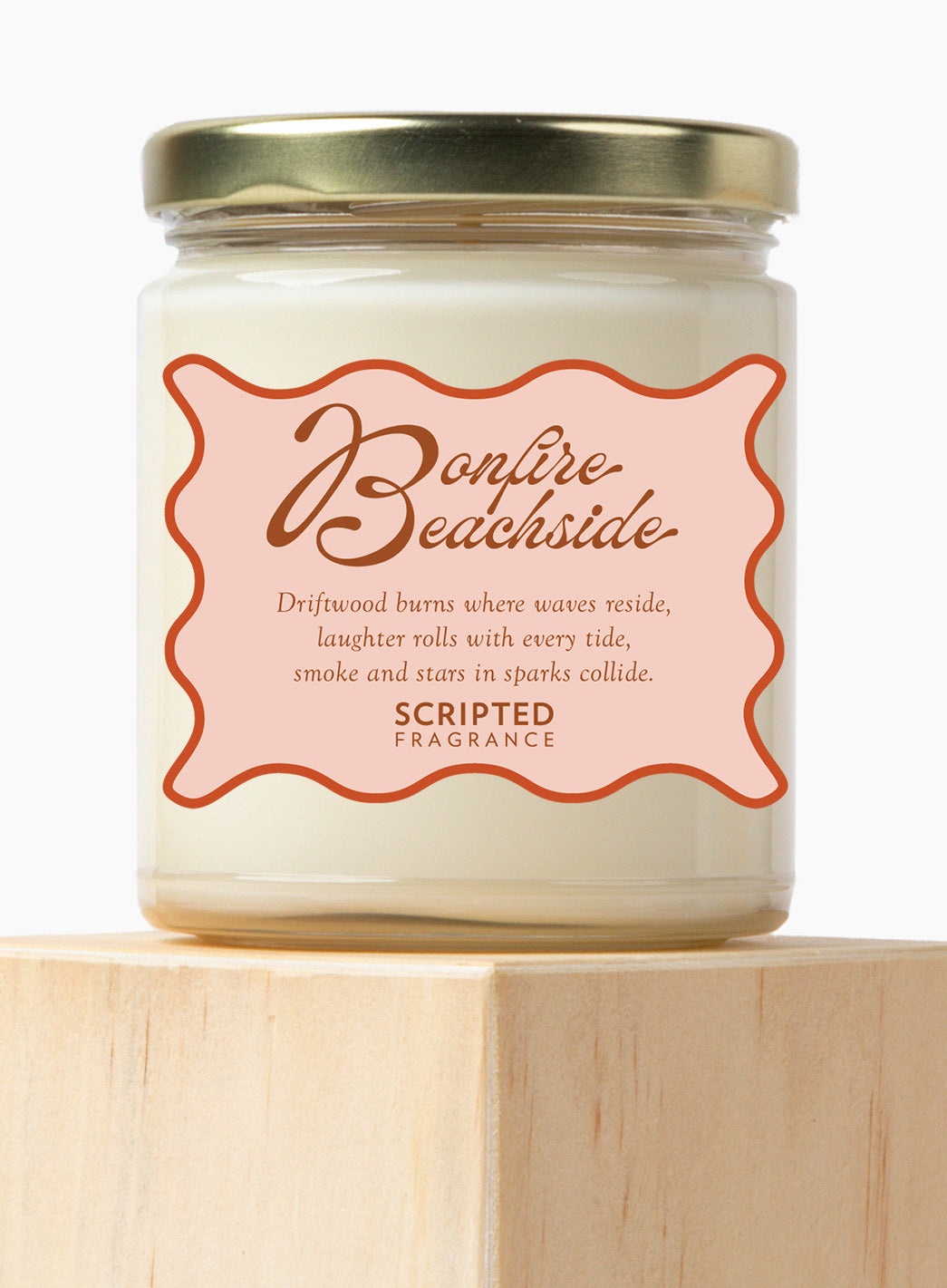 Bonfire Beachside - Scallop Label Jar Candle