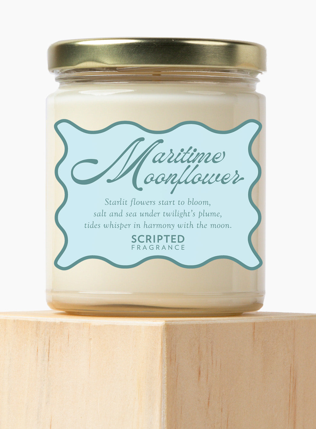 Maritime Moonflower - Scallop Label Jar Candle