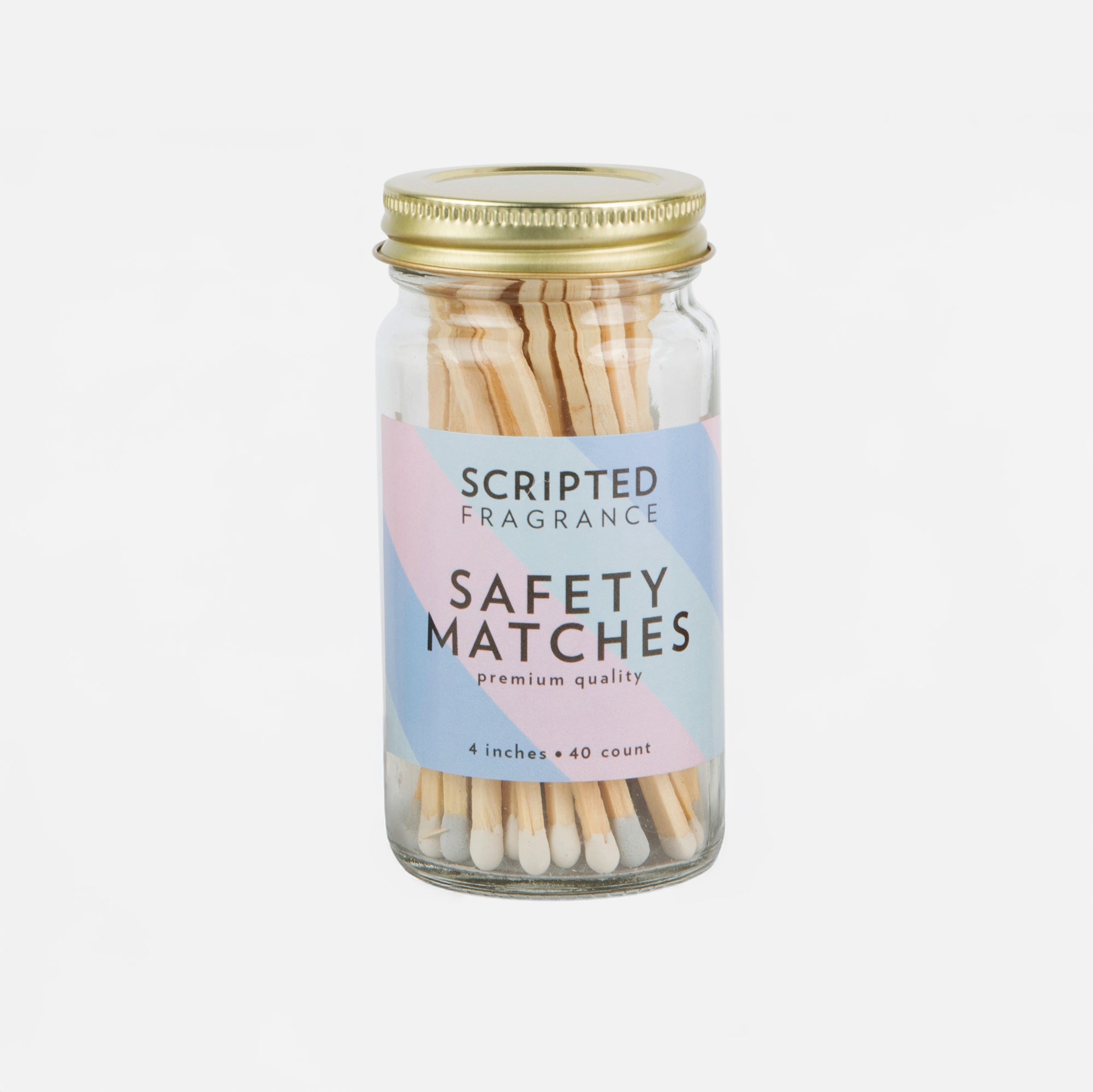 4" Matches in Glass Jar