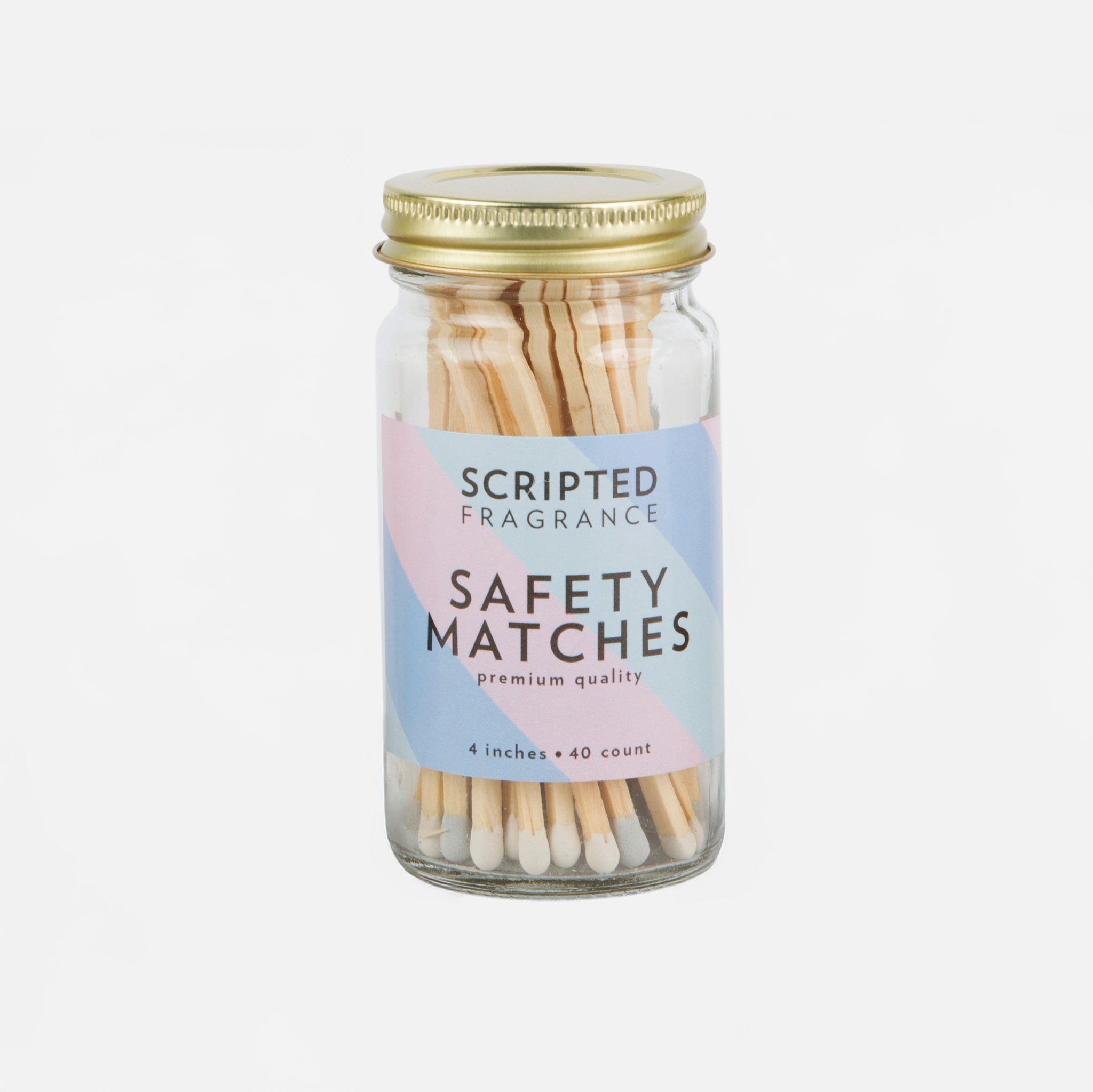 4" Matches in Glass Jar