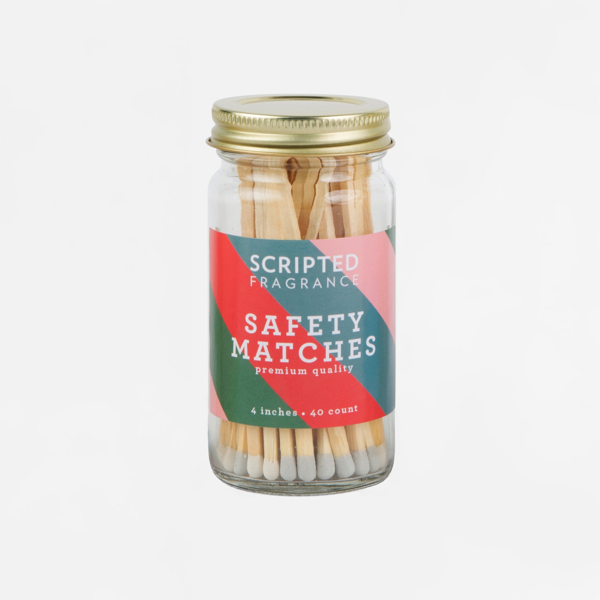 4" Matches in Glass Jar