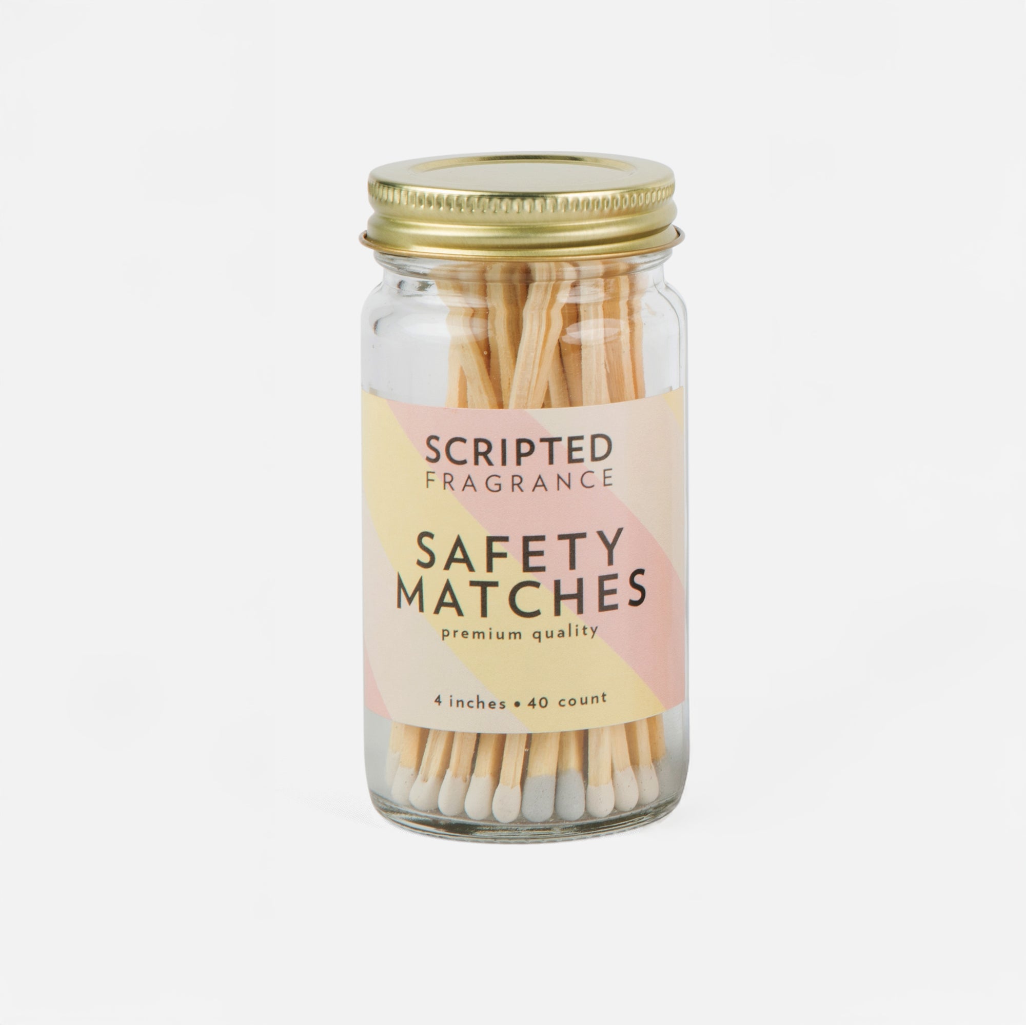 4" Matches in Glass Jar