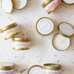 7oz Large Gold Tin Soy Candles | Bulk Candles for Special Events, Wedding Favors, & Corporate Gifting