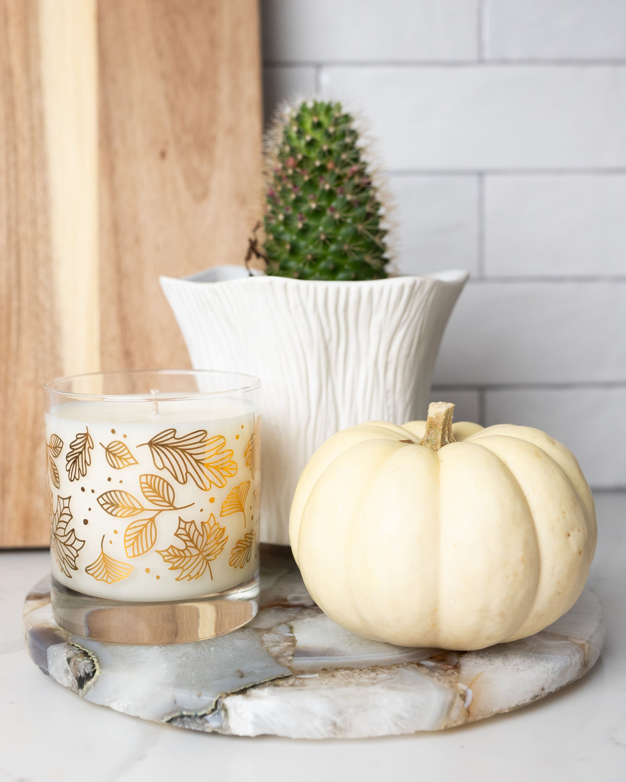 Blue Ribbon Pumpkin Autumn Soy Candle