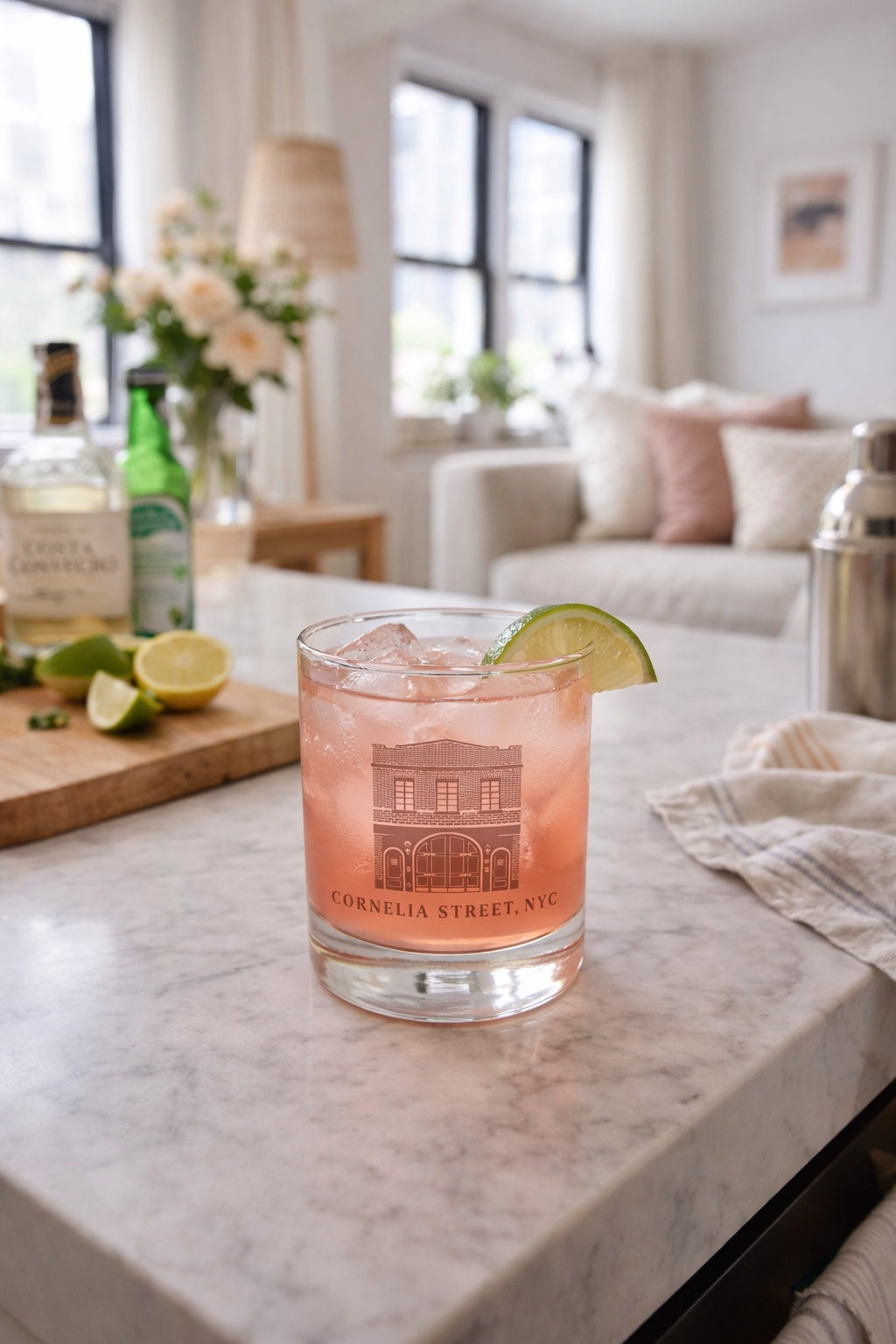 Cornelia Street, New York City Soy Candle in Drinking Glass
