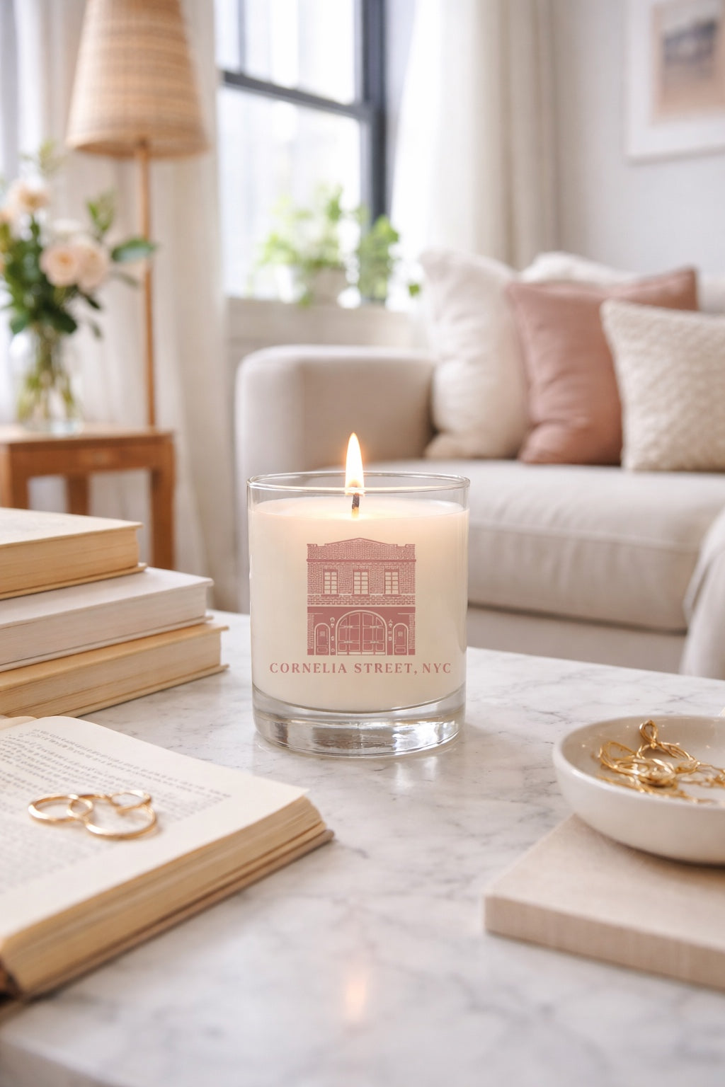 Cornelia Street, New York City Soy Candle in Drinking Glass