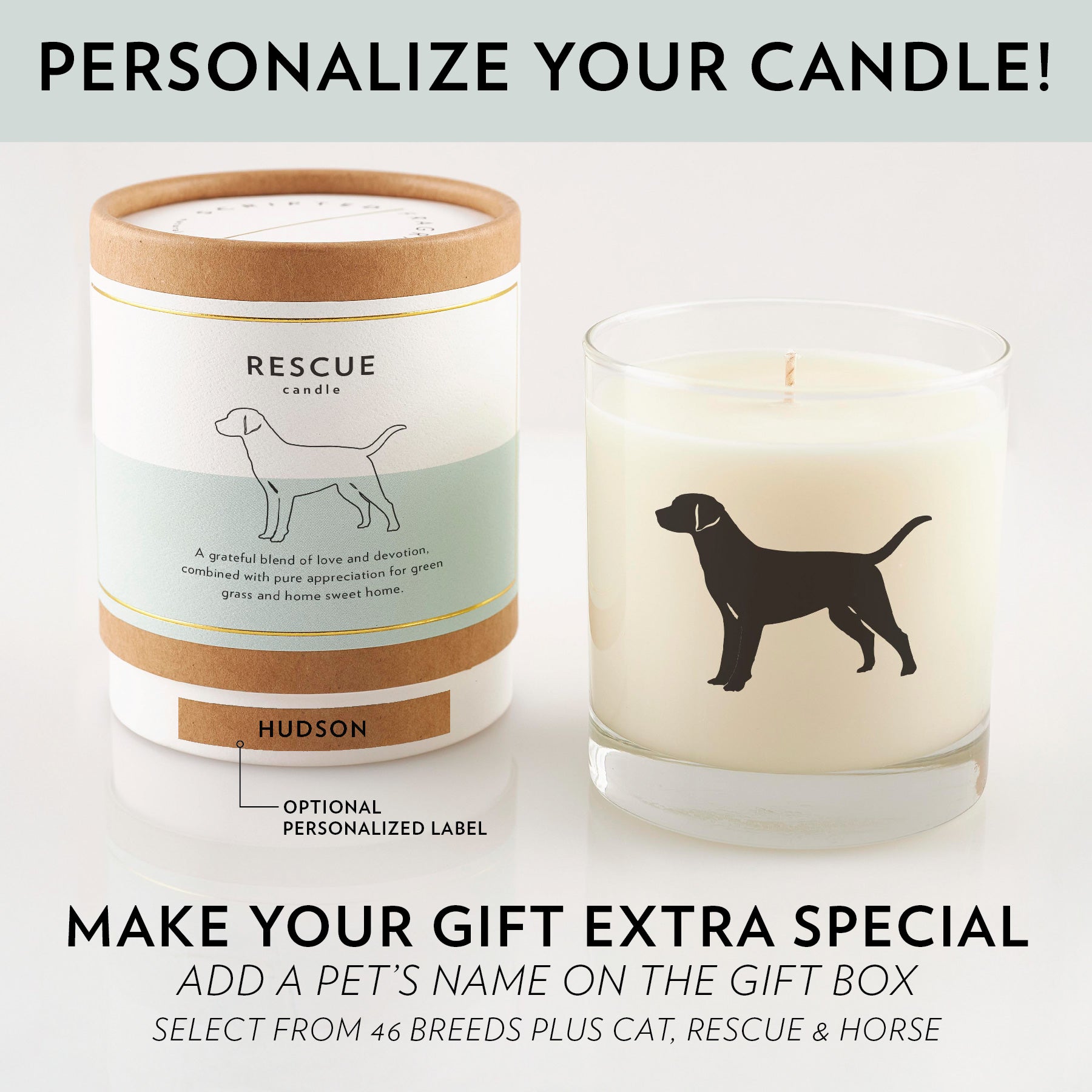 Australian Shepherd Dog Breed Soy Candle