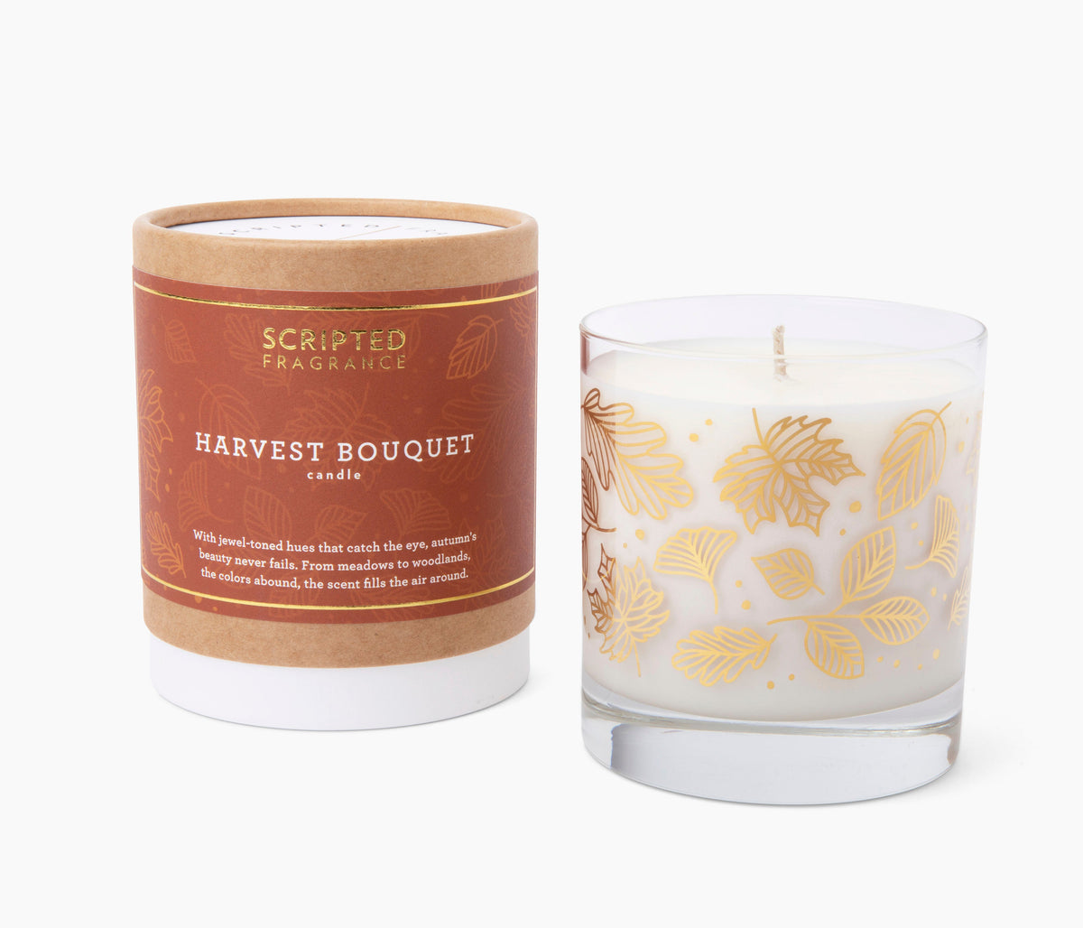 Scripted Glass The BEST Fall Candle Gift | Harvest Bouquet Autumn Scented Candle ...