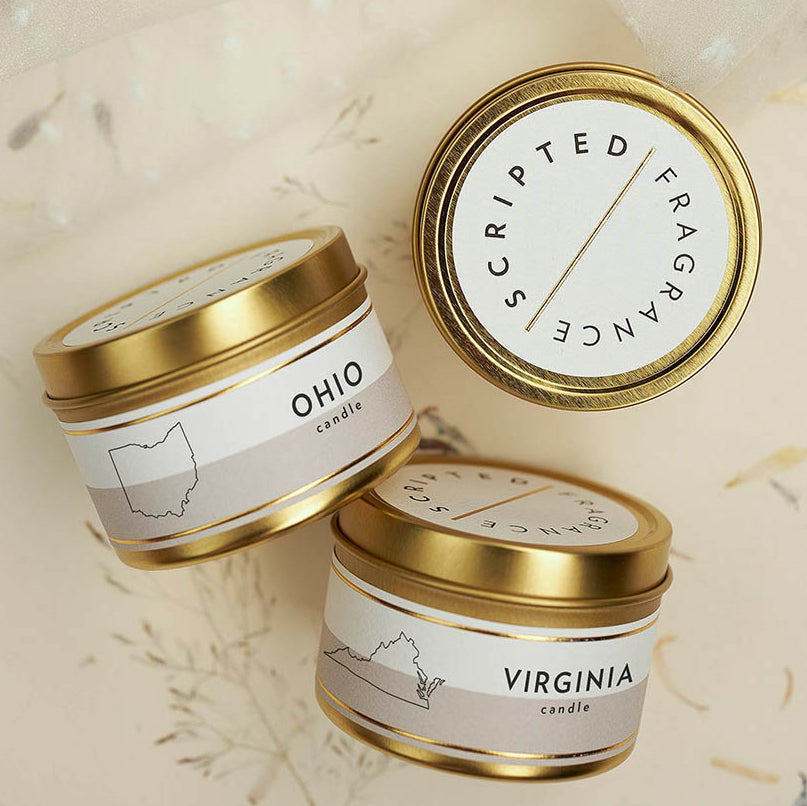 3oz Mini Gold Tin Soy Candles | Bulk Candles for Special Events, Wedding Favors, & Corporate Gifting