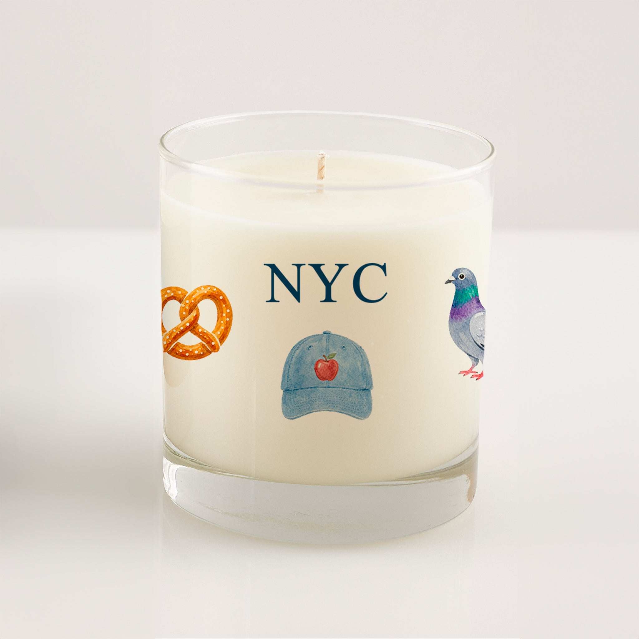 New York City Candle | Reusable Rocks Glass Candle | NYC Gift for Knicks Fans, New Yorkers & City Lovers