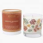 Scripted Fragrance Harvest Bouquet soy candle in a Reusable Rocks Glass