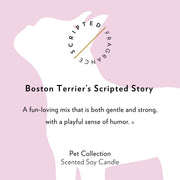 Boston Terrier Dog Breed Soy Candle