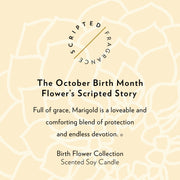 October Birth Month Flower Soy Candle