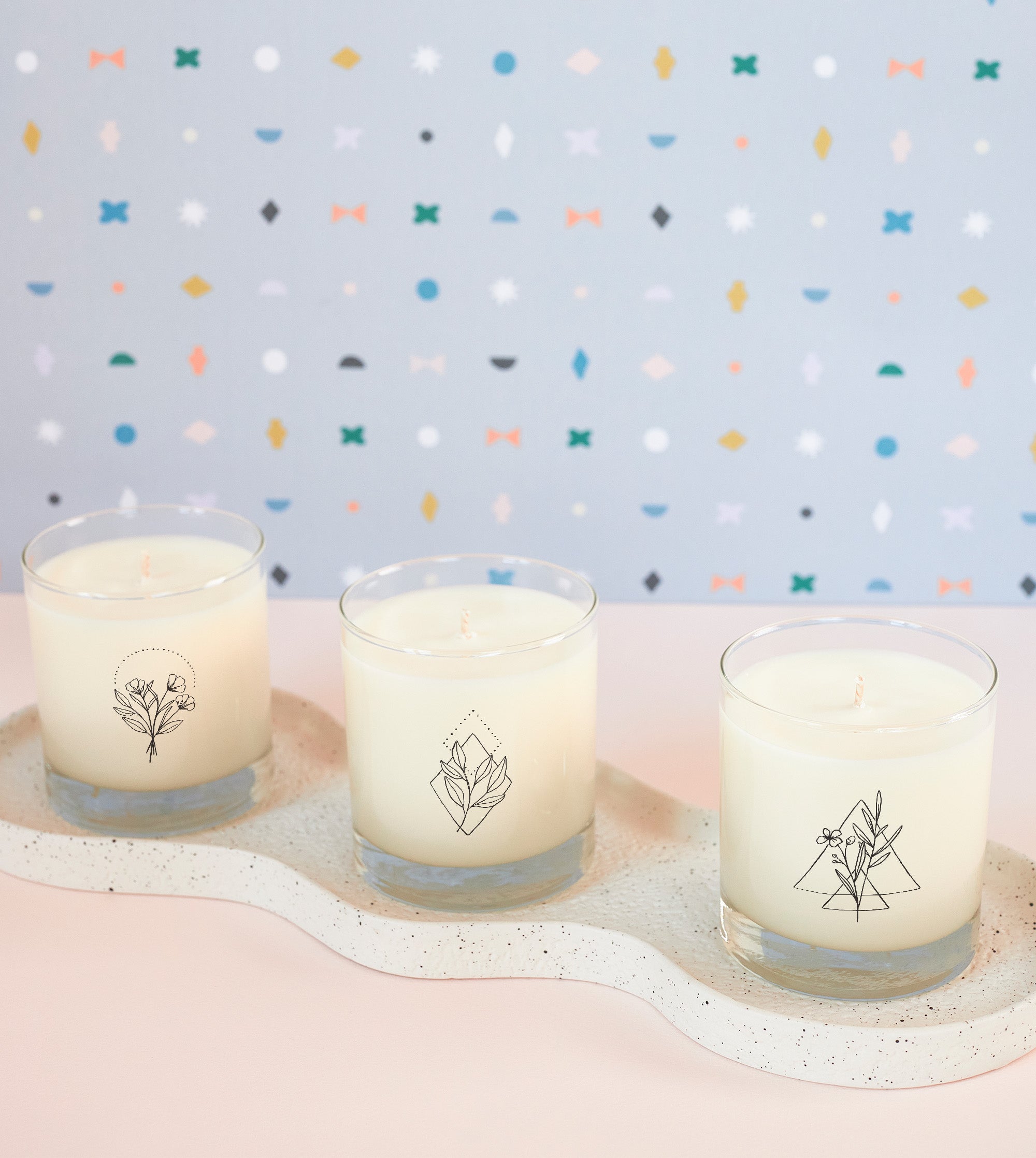Set of 4 Soy Candles for Aromatherapy 120 ml
