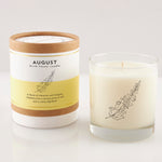 August Birth Month Flower Soy Candle, Wildflower Candle