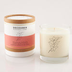 December Birth Month Flower Soy Candle, Poinsettia Candle
